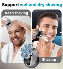 Gisaae shaver LED display shows charge level for on-the-go grooming.