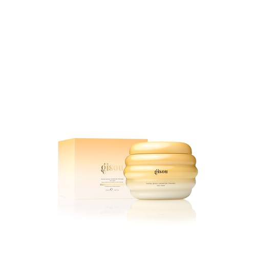 Gisou Honey Gloss Ceramide Mask bottle with honey glow for shine