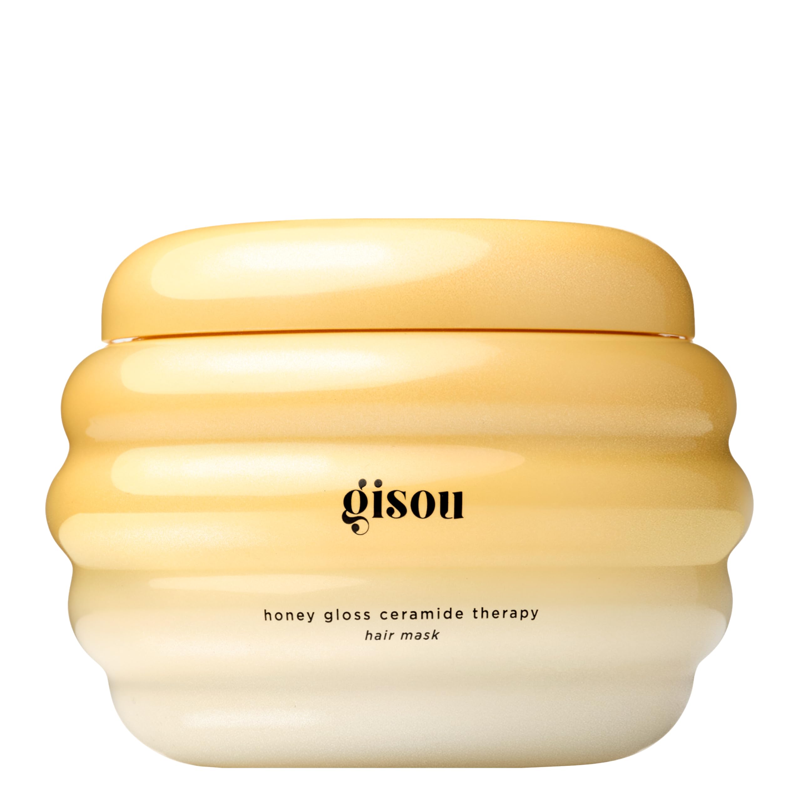 Gisou Honey Gloss Therapy Mask jar close-up showing rich hydration