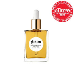 Gisou Honey Infused Hair Oil application scene highlighting easy drop use for targeted hydration.