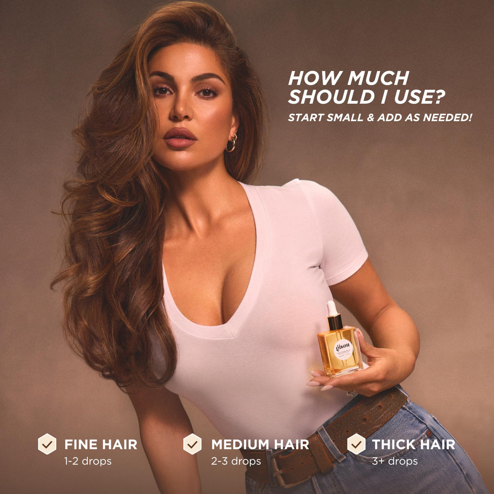 Gisou Honey Infused Hair Oil Mini Bee Garden Oil blend nourishes for healthier texture