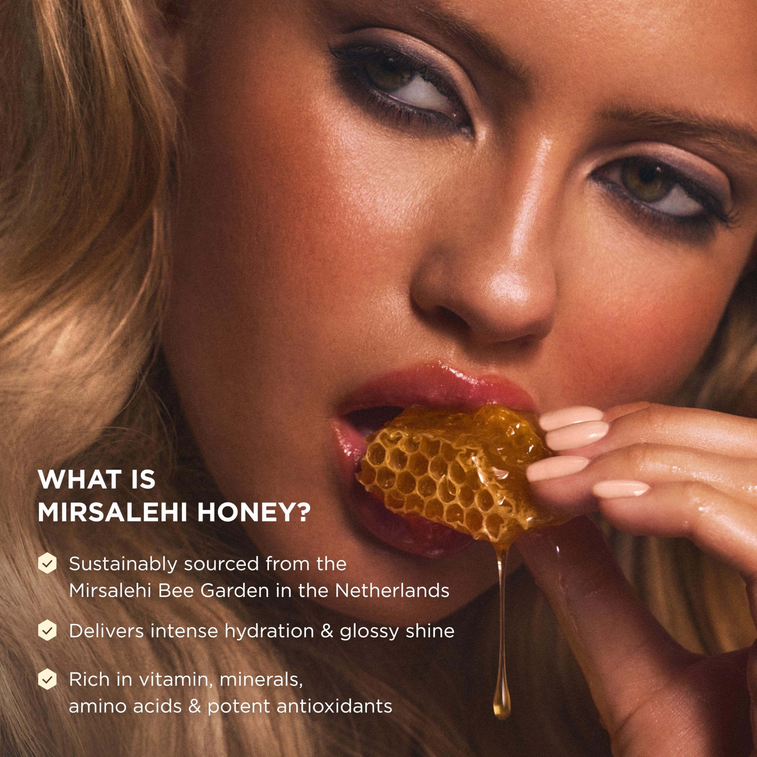 Gisou Honey Infused Hair Oil Mini ceramide-therapy booster pairing accents glossy finish