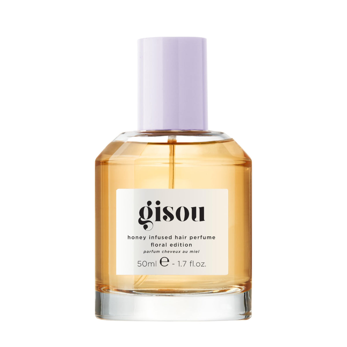 Gisou Honey Infused Hair Perfume bottle with lavender berry scent for daily refreshing aroma