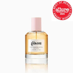 Gisou Honey Infused Hair Perfume spray application for quick refresh between activities.