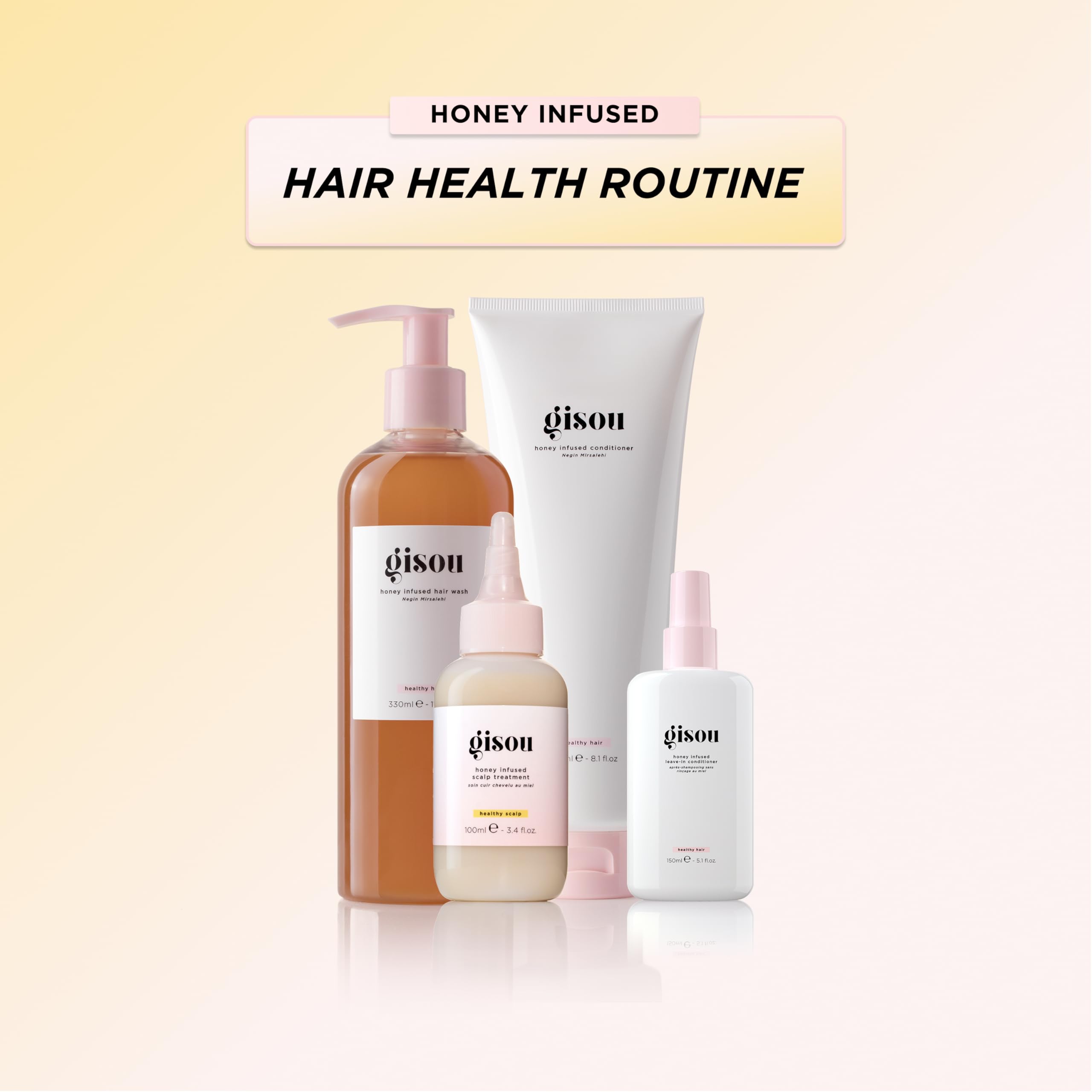 Gisou Honey Infused Leave-In Conditioner after-use shine and softness on hair