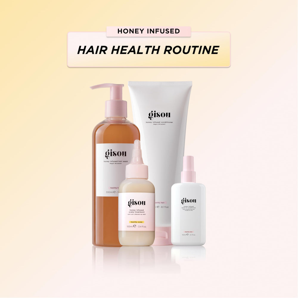 Gisou Honey Infused Leave-In Conditioner after-use shine and softness on hair