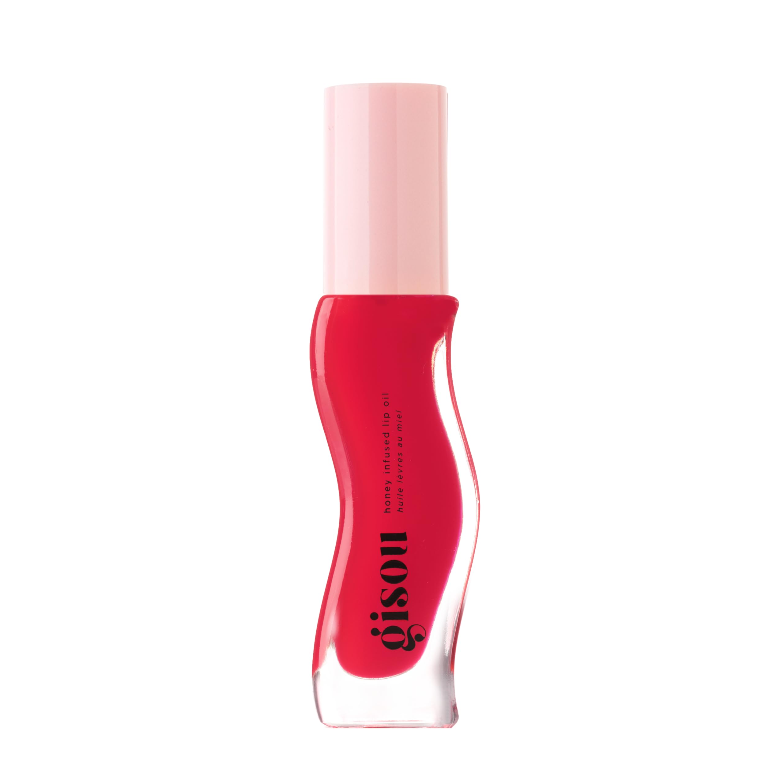 Gisou Honey Infused Lip Oil bottle delivers rich hydration with a glossy finish.