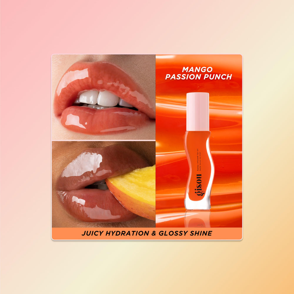 Gisou lip oil wand applying for smooth, nourished lips