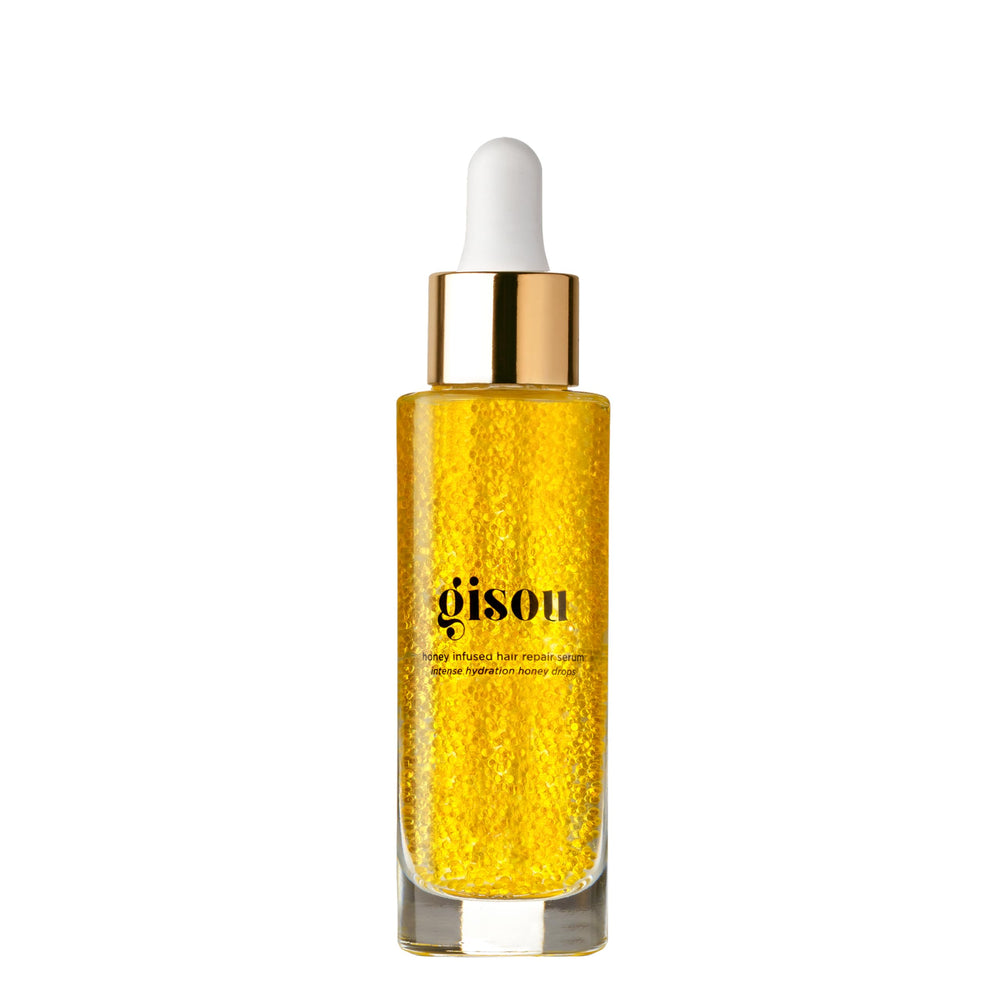 Gisou Honey Infused Hair Repair Serum bottle for daily nourishment and protection.