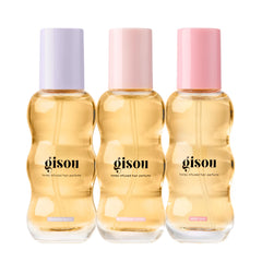 Gisou Take Me With You Spritz Set bottles closeup for hydrating shine on the go.