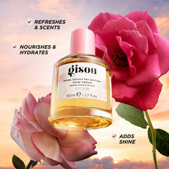 Gisou Wild Rose fragrance spritz offers a delicate bloom and everyday aroma.