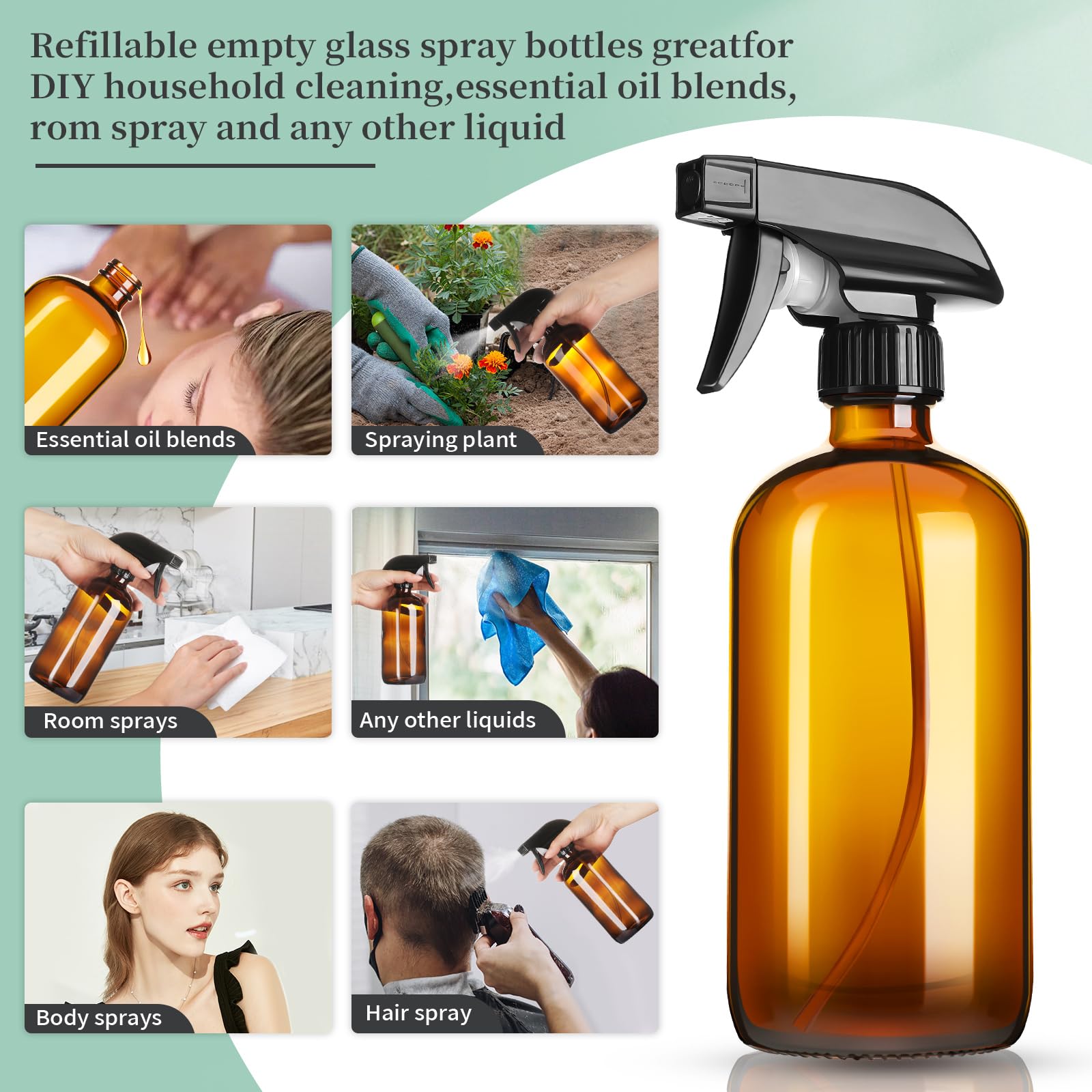 GIVAMEIHF lead-free thick amber glass resists citrus oils and cleansers