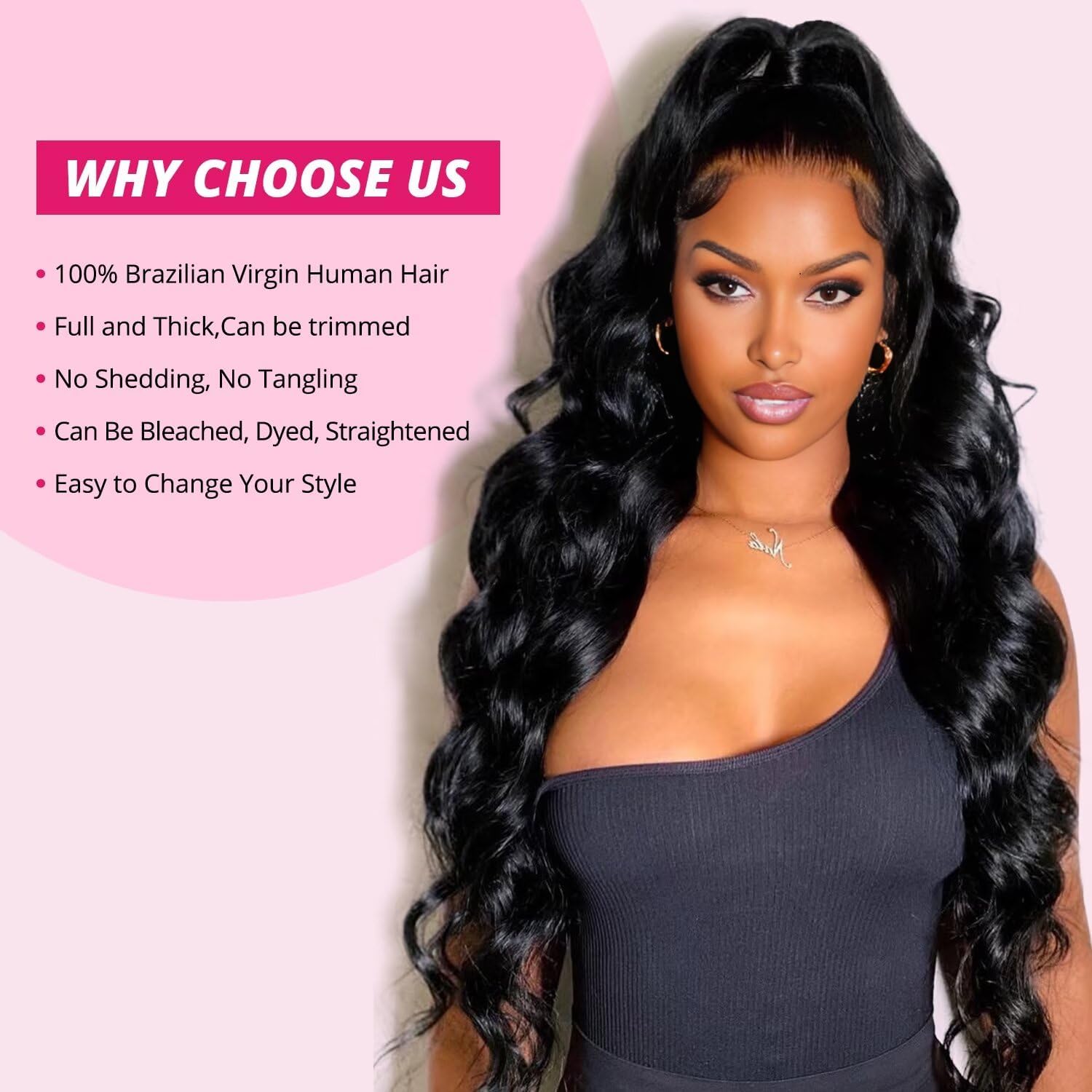 GIVEAMBW 22-inch body wave bundles on mannequin demonstrating natural fall and sheen