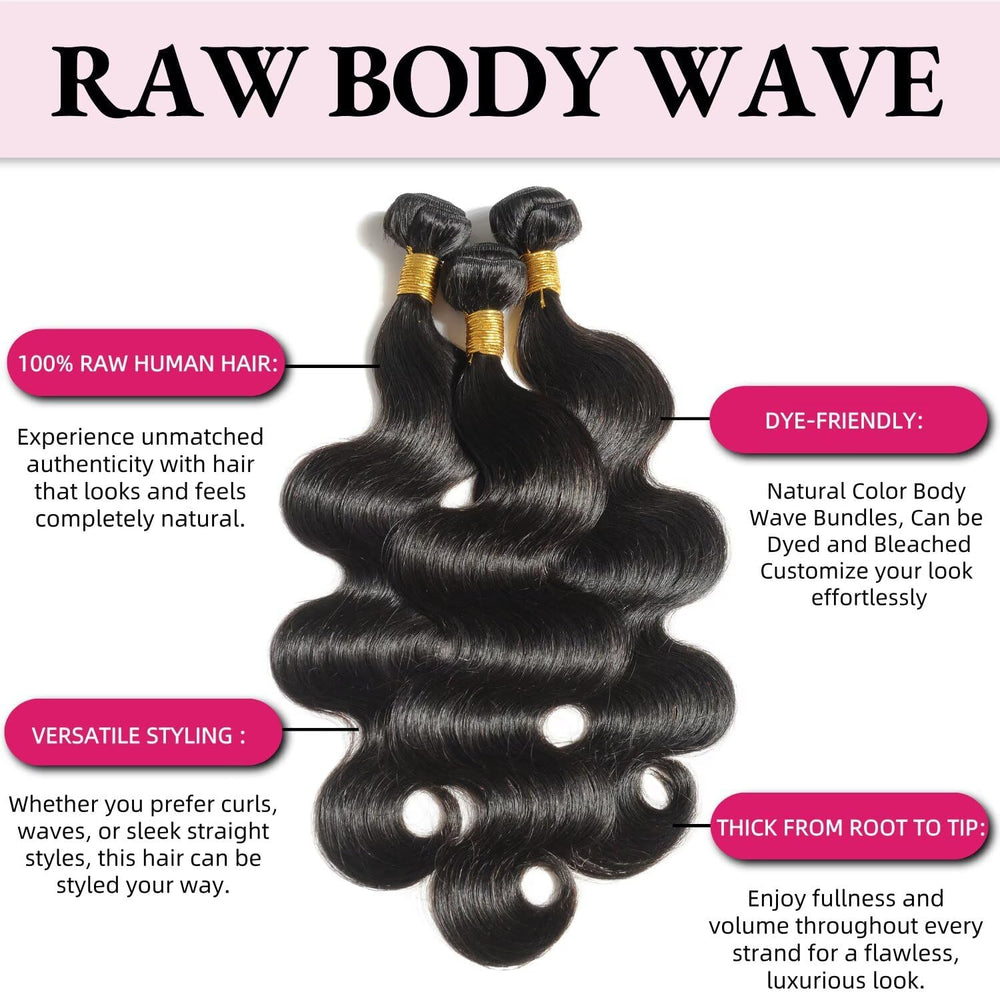 GIVEAMBW soft-texture body wave bundles close-up highlighting tangle-free smooth ends