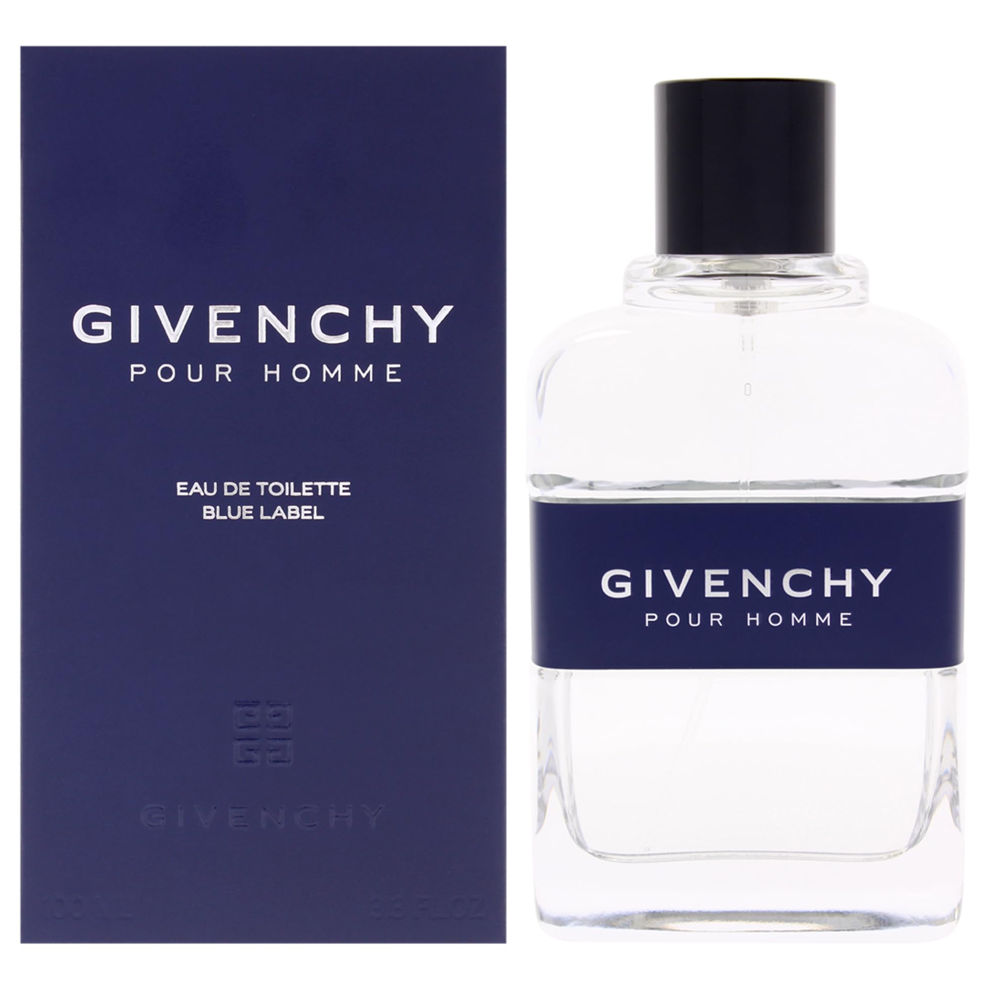 Givenchy Blue Label bottle-front view for an elegant evening fragrance.
