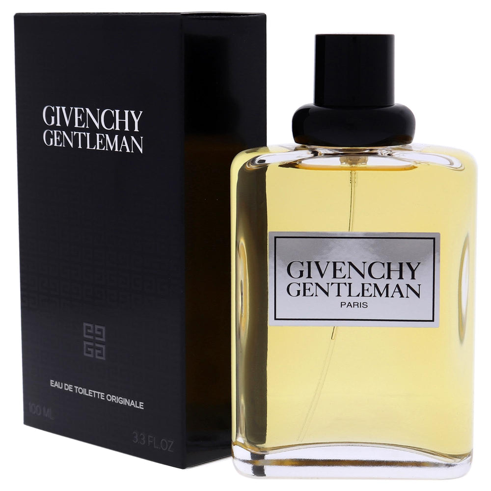 Givenchy Gentleman leather and rose notes on bottle, premium romance