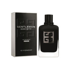 Givenchy Gentleman Society Extreme bottle, bold woody-spicy fragrance for evening wear.