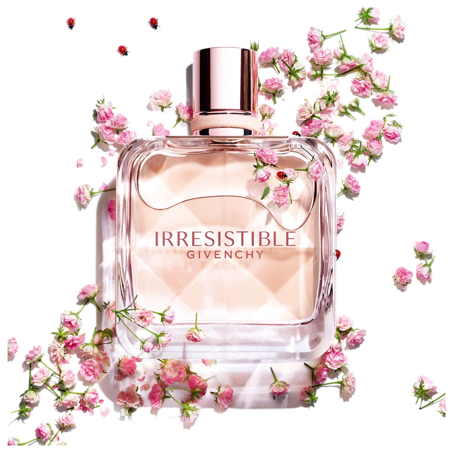 Givenchy Irresistible outer packaging with pink accents hints at modern fragrance elegance
