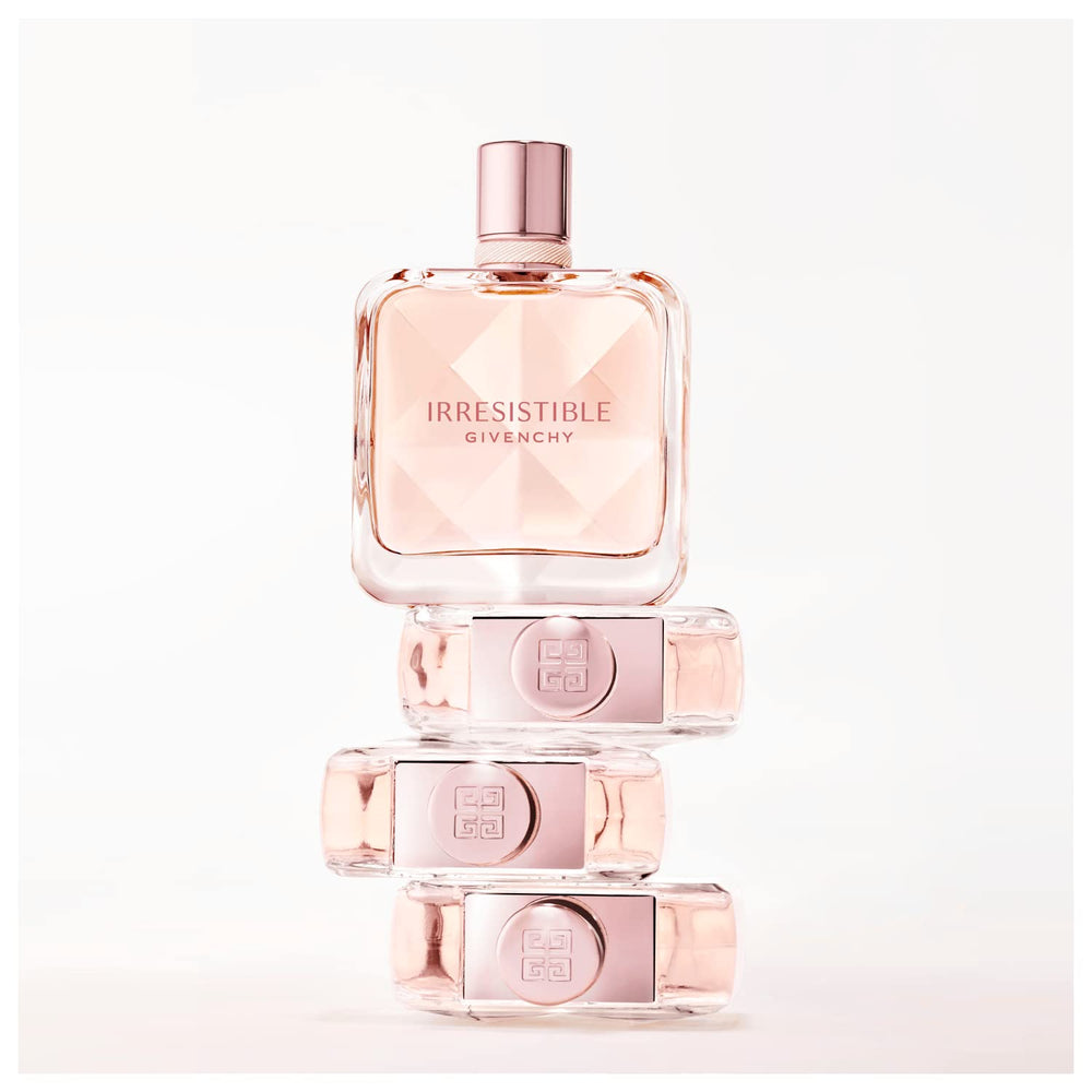 Givenchy Irresistible side bottle shot emphasizes sleek silhouette