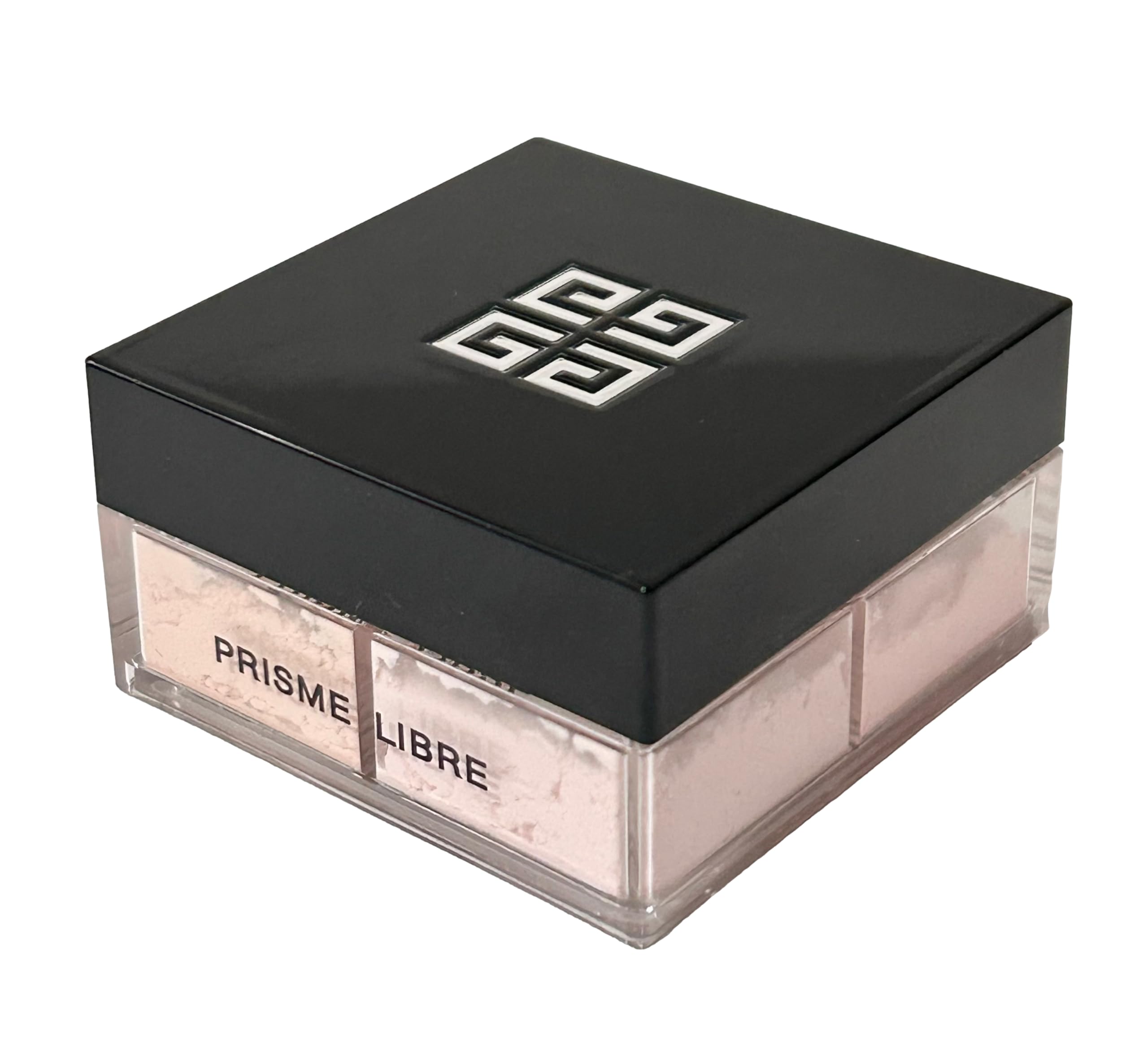 Givenchy Prisme Libre Voile Rose powder application brush demonstrates buildable coverage