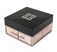 Givenchy Prisme Libre Voile Rose powder application brush demonstrates buildable coverage