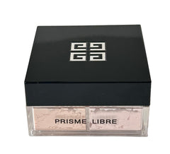 Givenchy Prisme Libre Voile Rose loose powder jar closeup highlighting matte finish and oil control