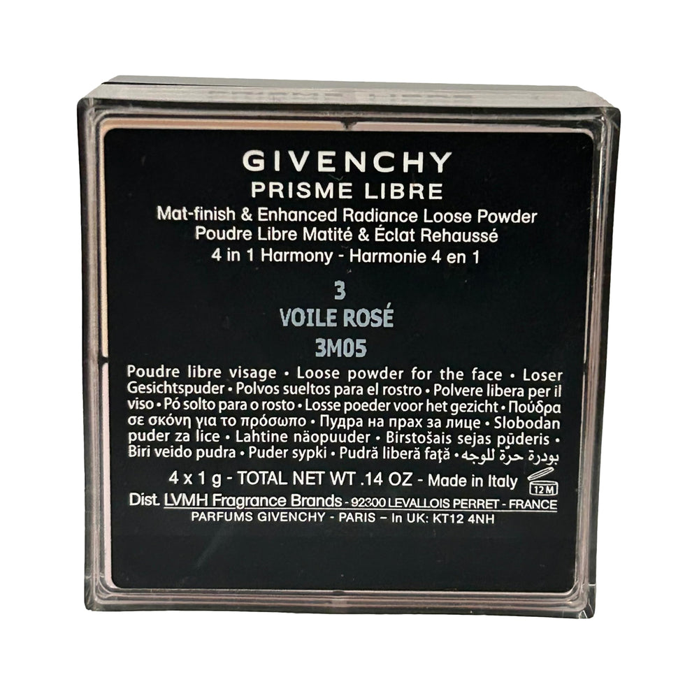 Givenchy Prisme Libre Voile Rose packaging closeup emphasizes premium luxury feel