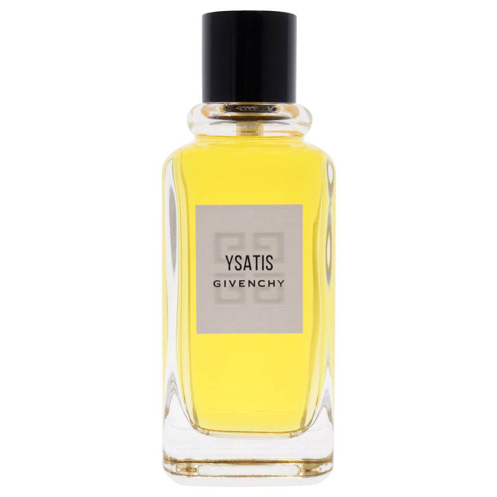 Givenchy Ysatis bottle closeup showing luxury amber label