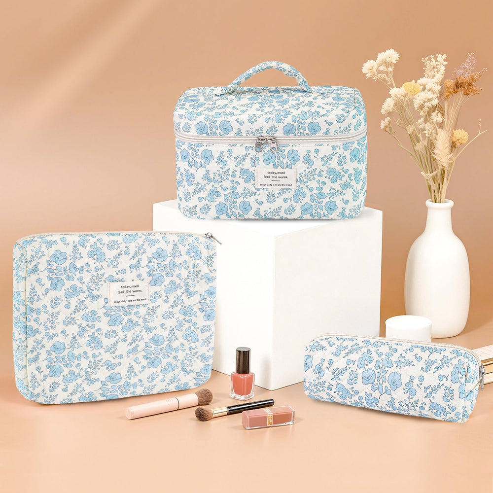 Givurao floral aesthetic makeup bag pattern closeup captures cheerful design and mood boosting appeal