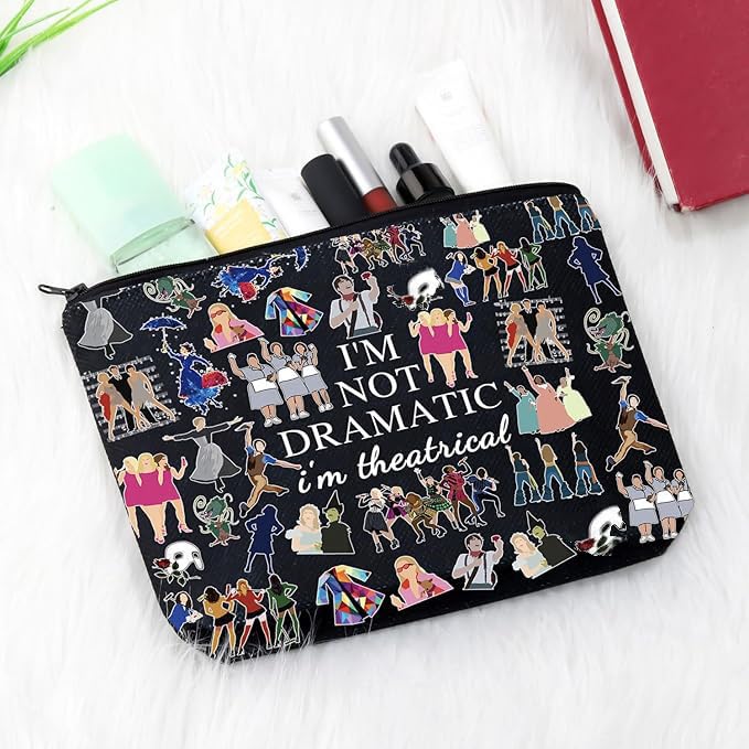 GJTIM Theatrical Black makeup bag travel-ready for on-the-go use