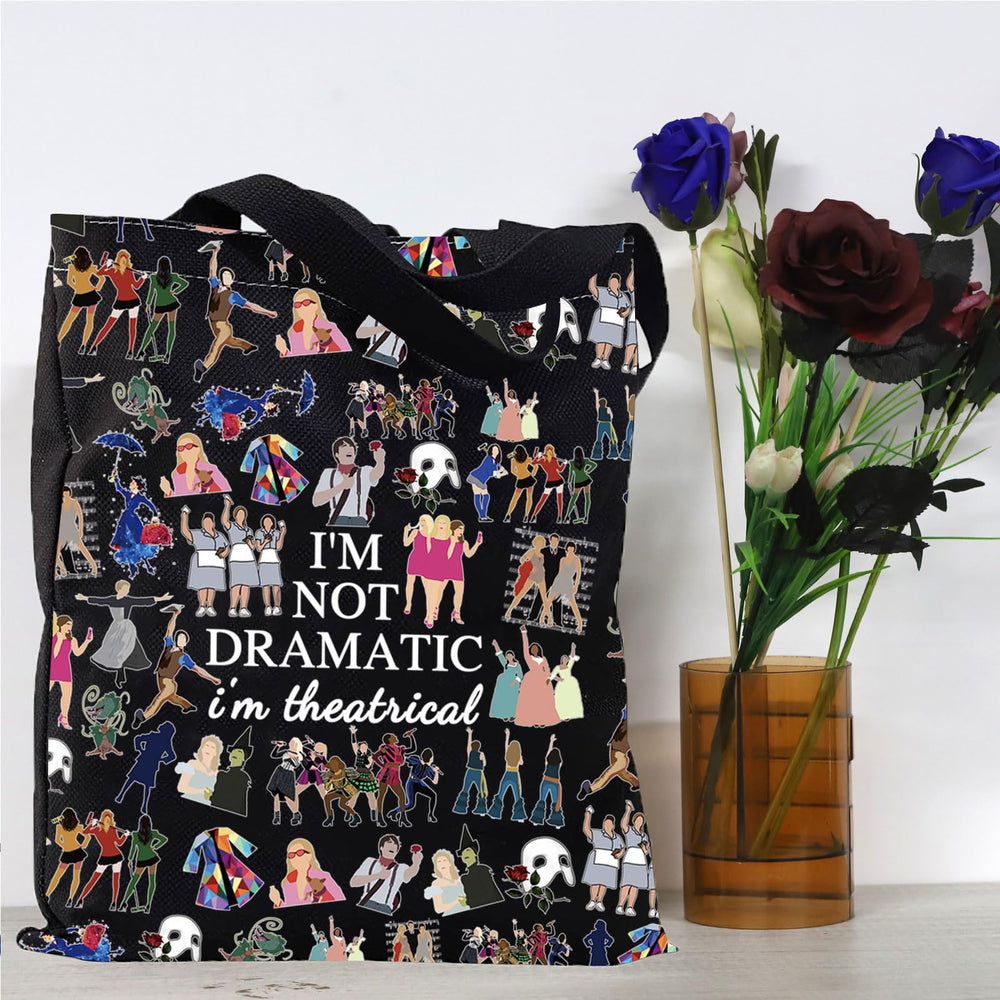 GJTIM im-theatrical tote black shown as a stylish, portable gift bag