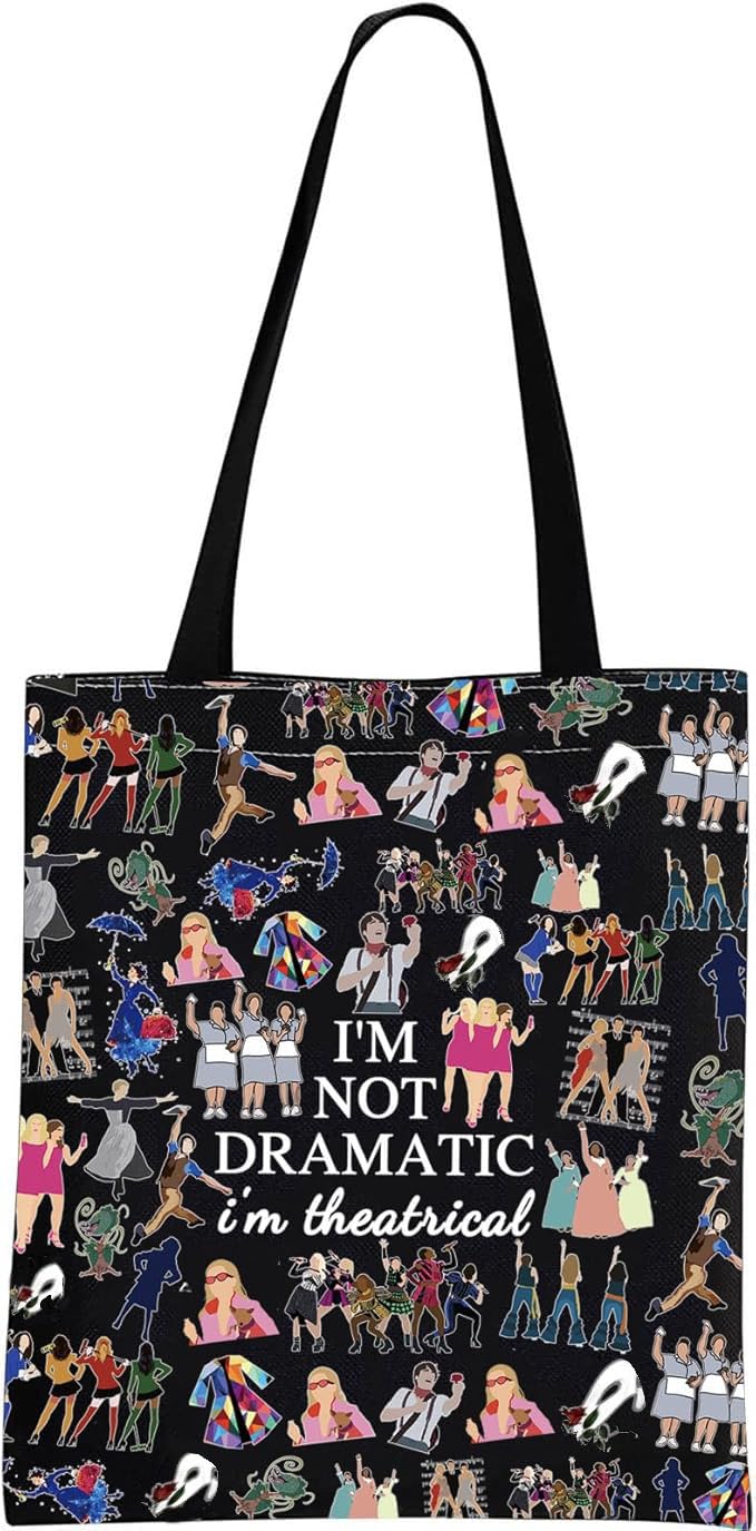 GJTIM musical gift makeup bag front view showing organized storage for daily cosmetics