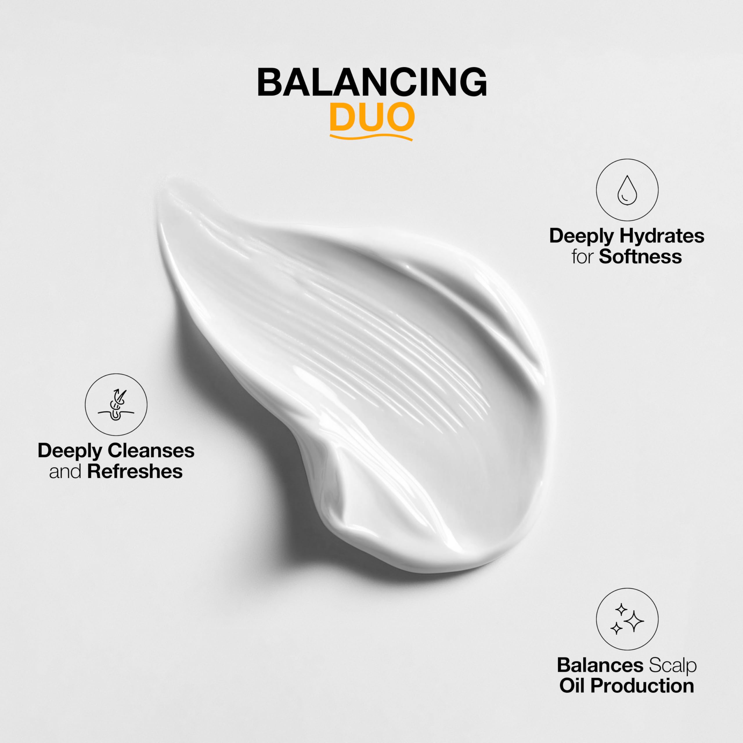 GK HAIR Balancing Shampoo lather delivers a clean, refreshing wash with balanced cleansing.
