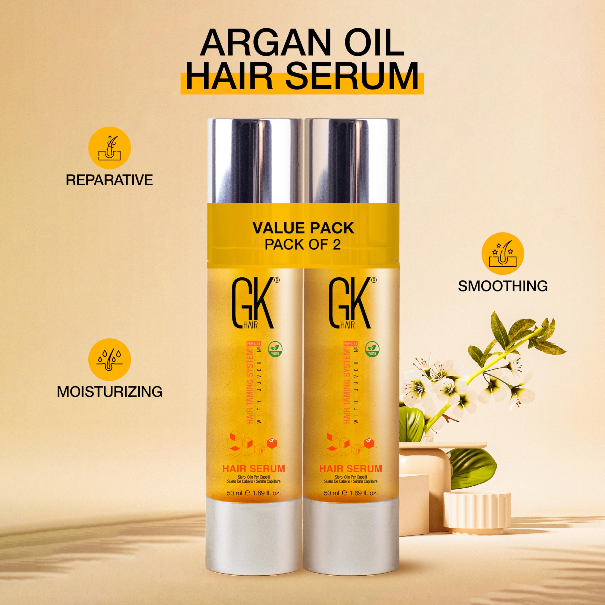 GK HAIR oil salon like treatment: premium shine at home.