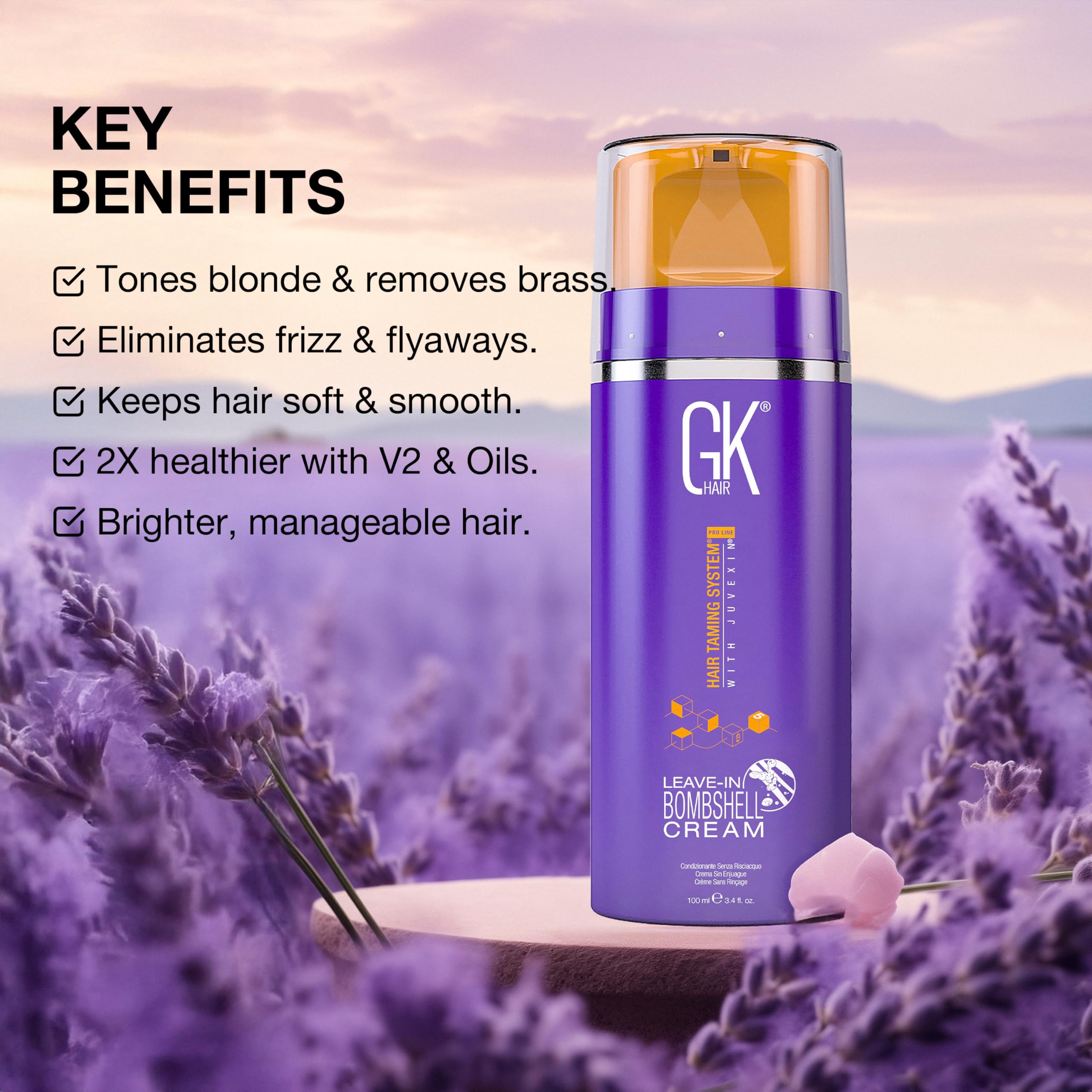 GK Hair Bombshell Cream daily use for softer, more manageable hair.