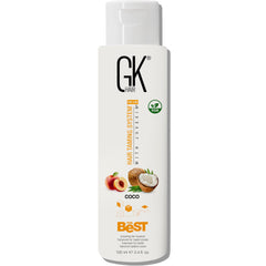 GK Hair COCO smoothing bottle closeup for salon-grade results at home
