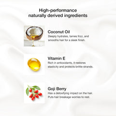 GK Hair COCO smoothing close-up demonstrates frizz control in humidity