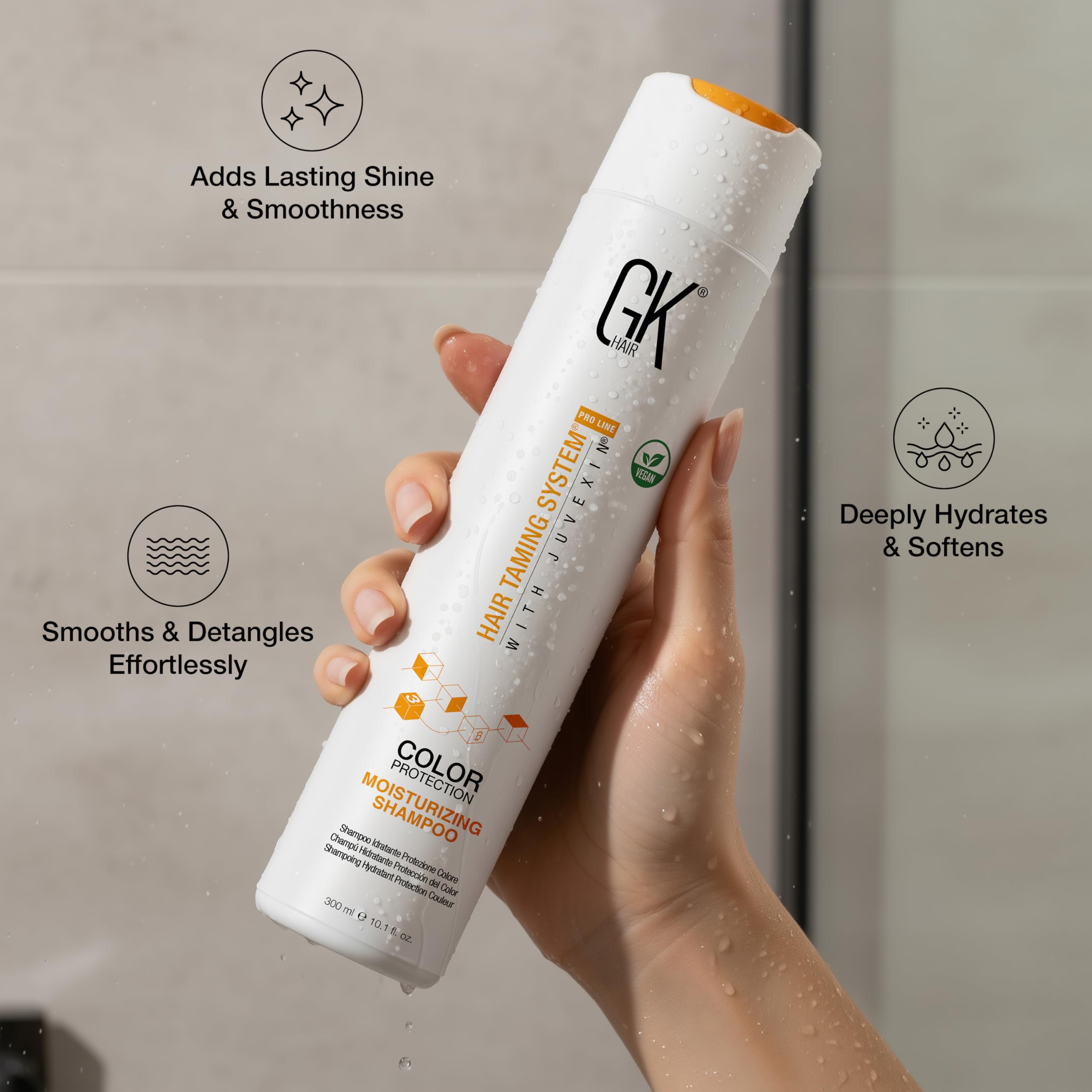 GK HAIR conditioner bottle for daily hydration and frizz control