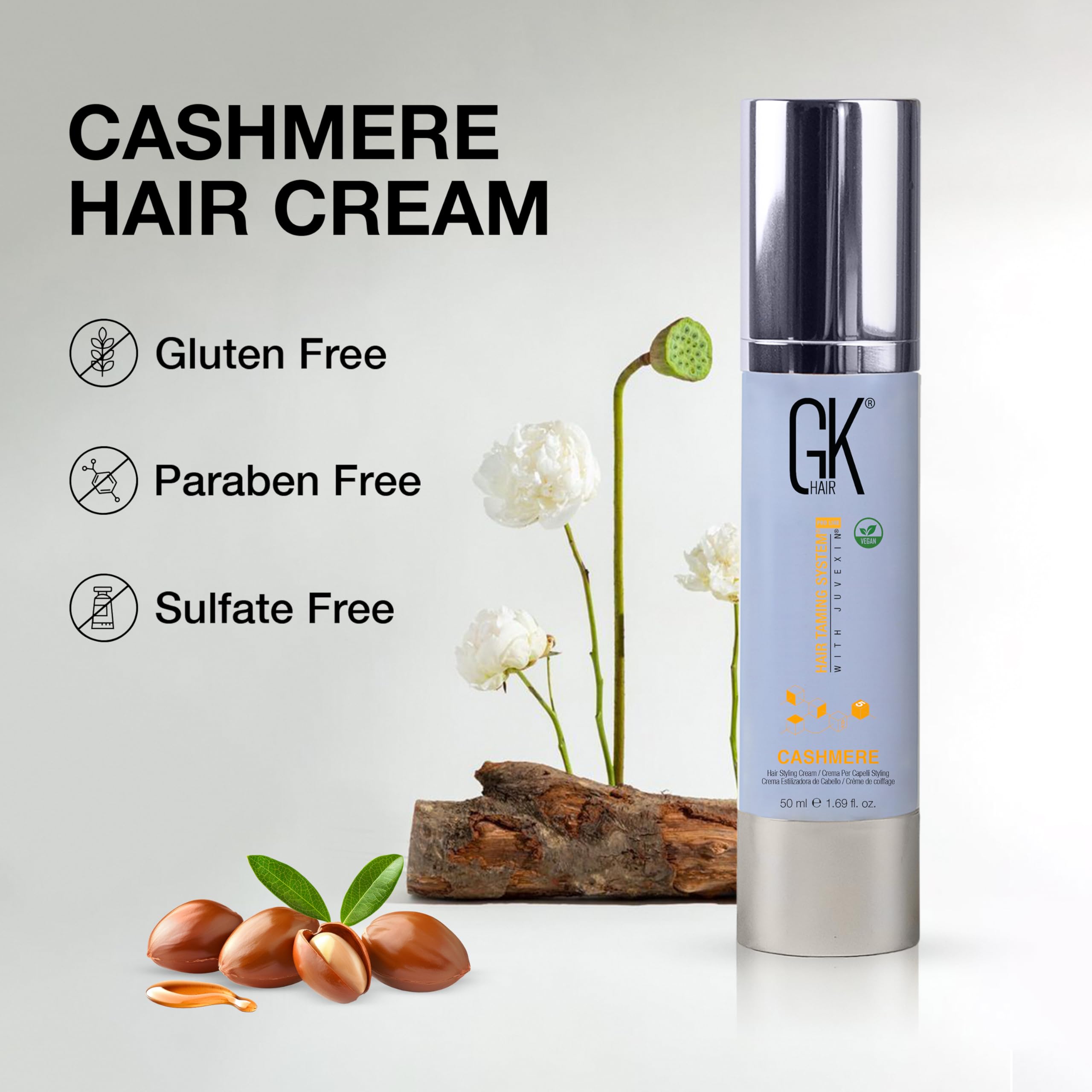GK HAIR daily-use routine setup showing seamless styling potential.