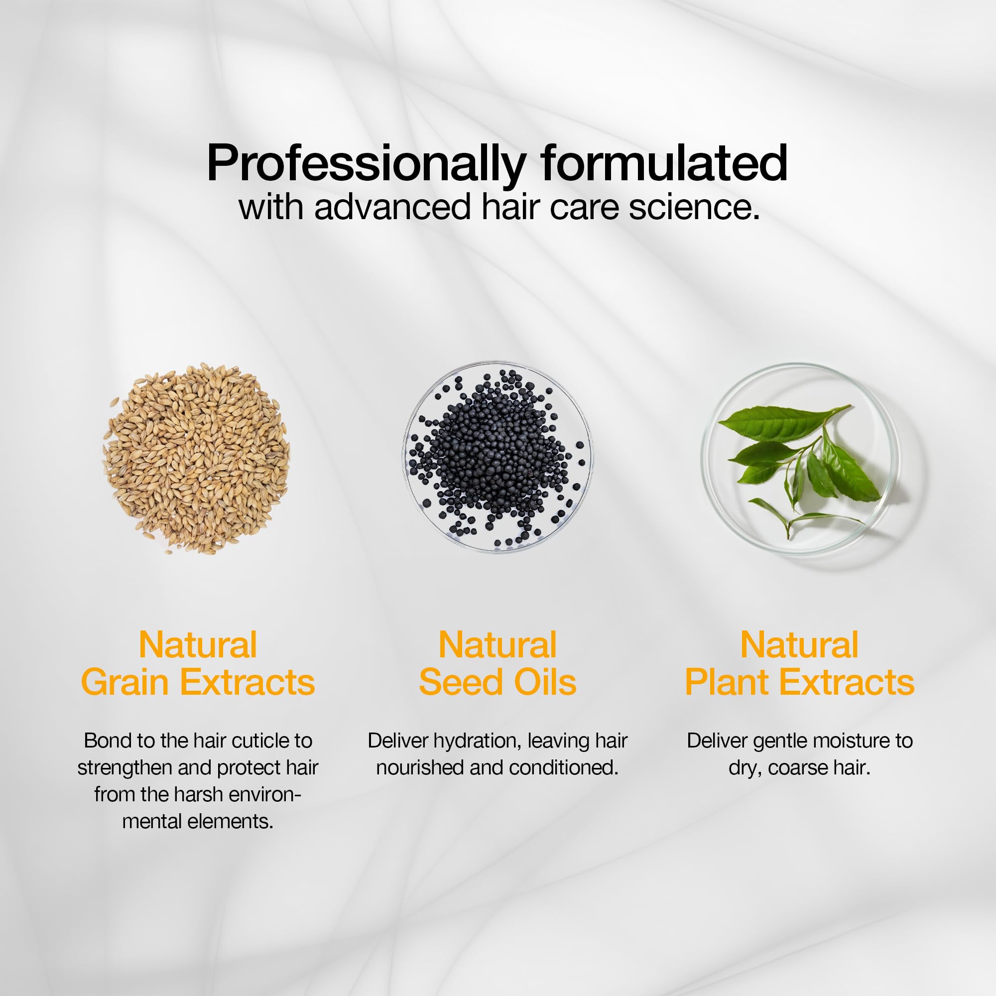 GK HAIR daily-use shampoo paired with leave-in conditioner and heat protectant.