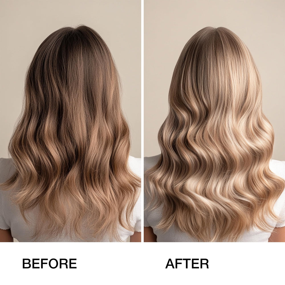 GK HAIR Leave-In Spray mist on hair reduces frizz while styling