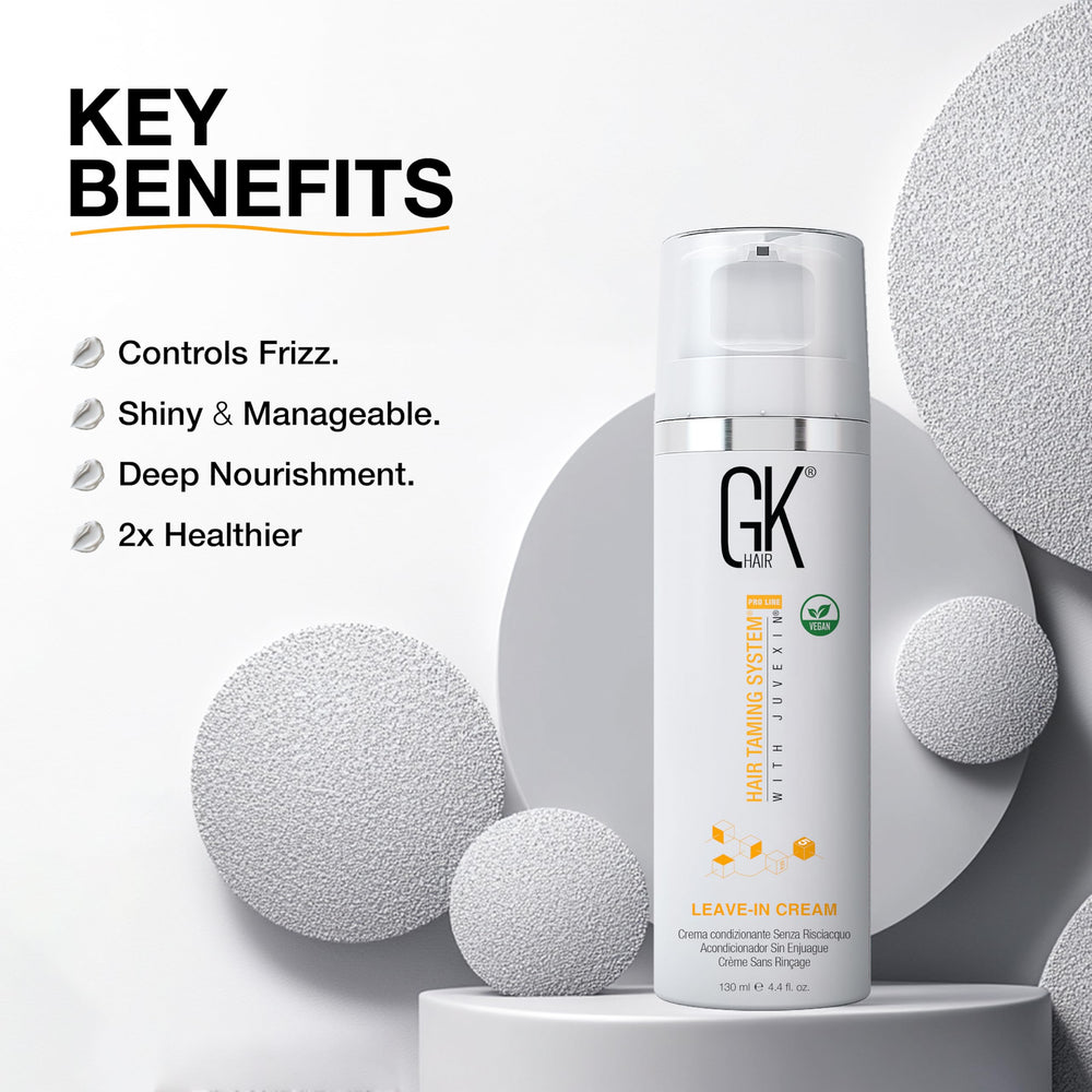 GK HAIR before-swimming use illustration emphasizing protective benefits for hair.