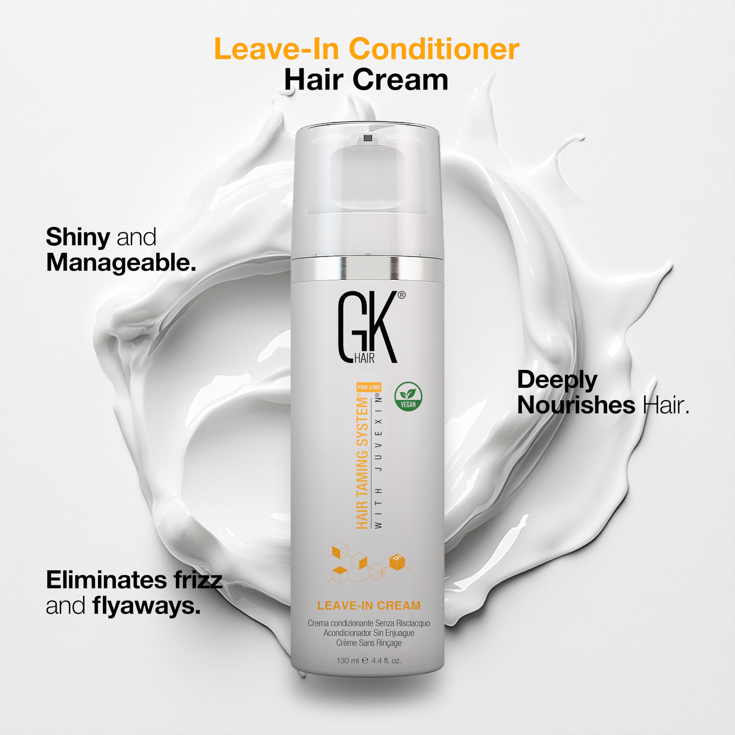 GK HAIR before-workout routine demonstrating frizz control during activity.