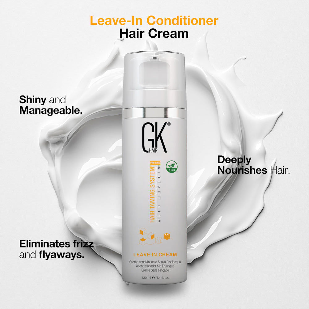 GK HAIR before-workout routine demonstrating frizz control during activity.