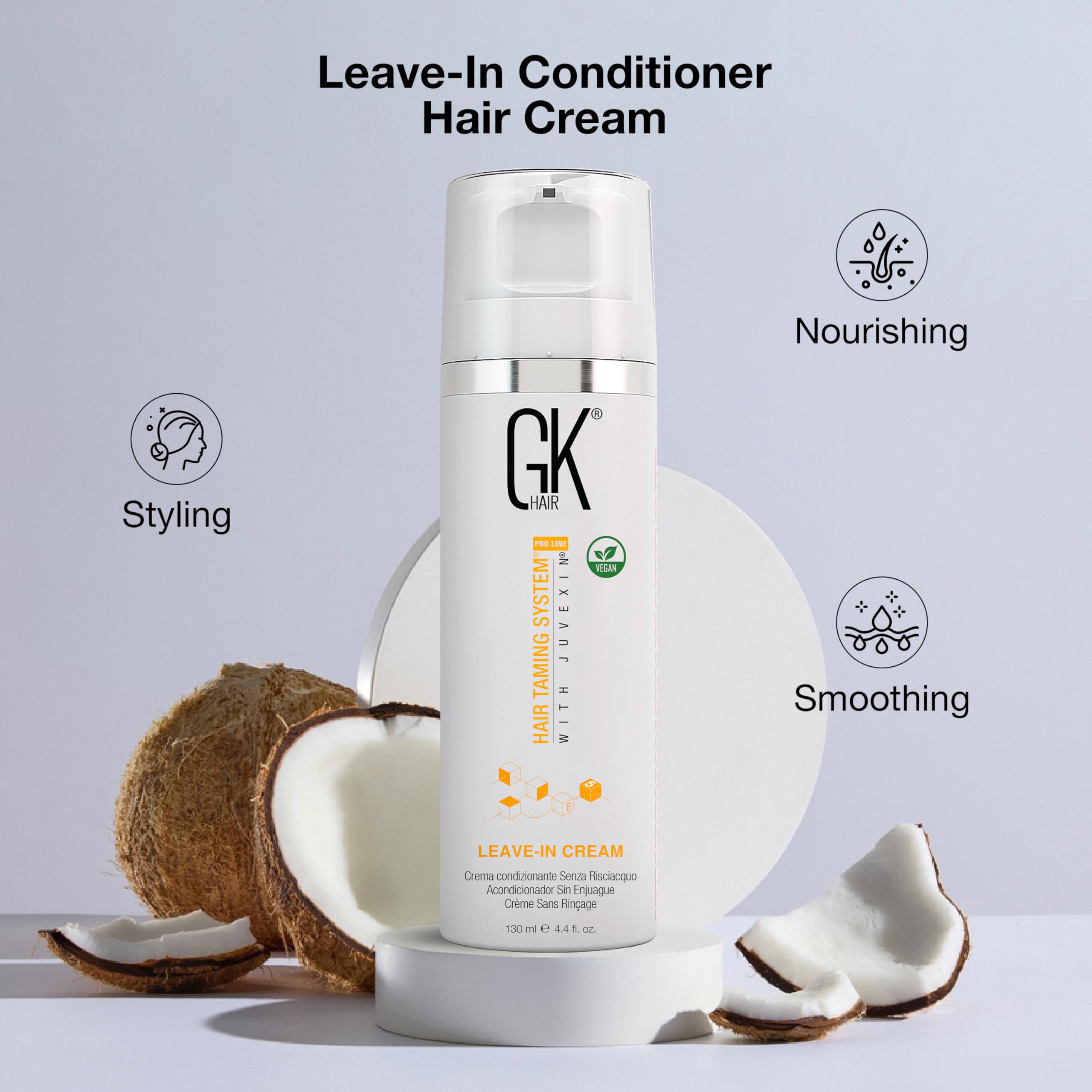 GK HAIR lightweight hydration suitable for frizzy or curly textures.