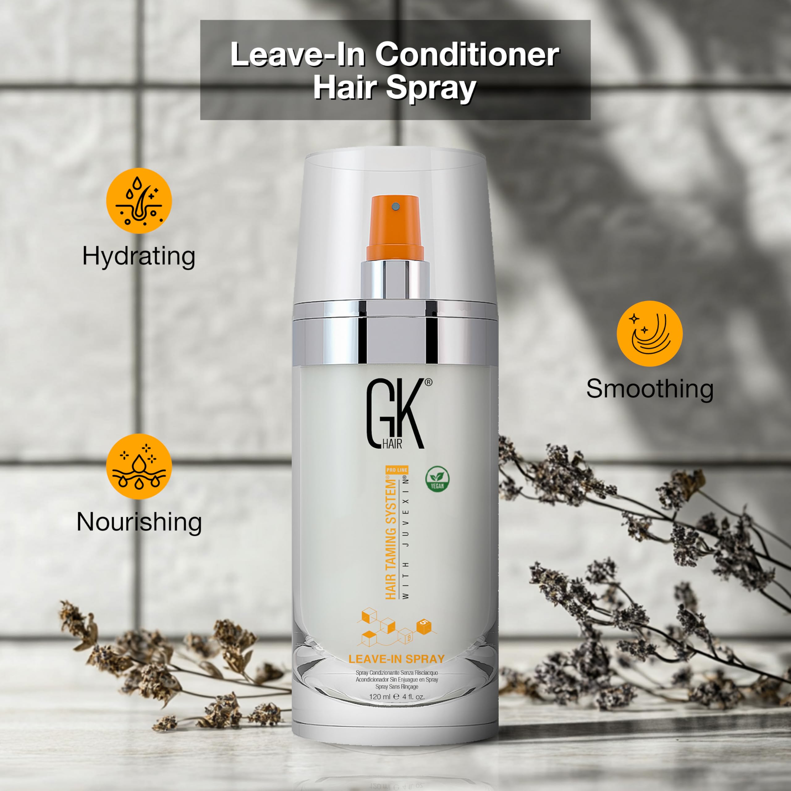 GK HAIR Natural seed oils provide hydration and nourishment for healthy-looking hair