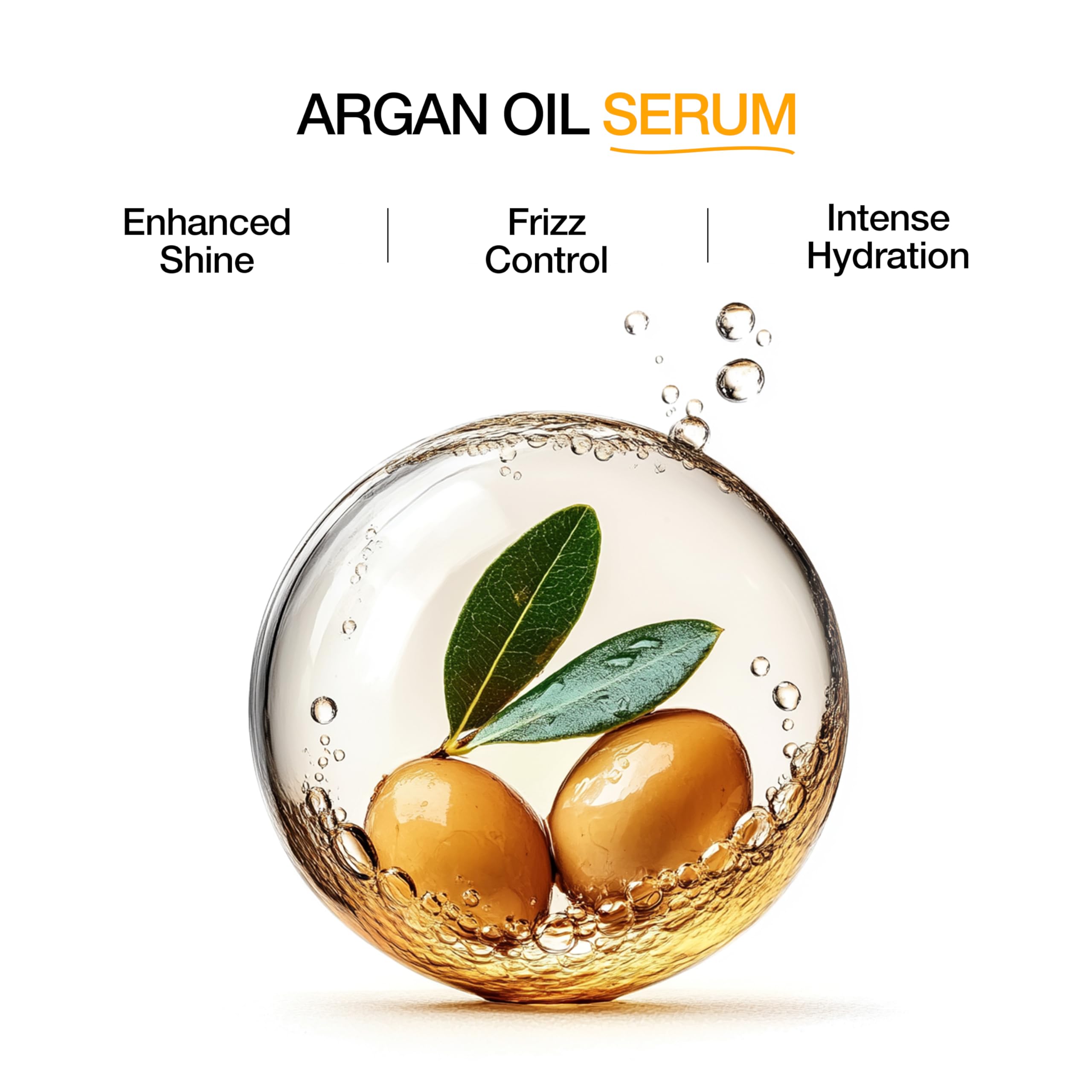 GK HAIR Argan Oil Serum on hair-ends demonstrates detangling and nourishment overnight.