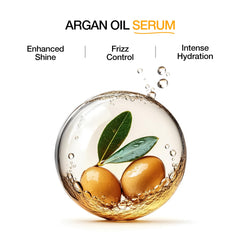 GK HAIR Argan Oil Serum on hair-ends demonstrates detangling and nourishment overnight.