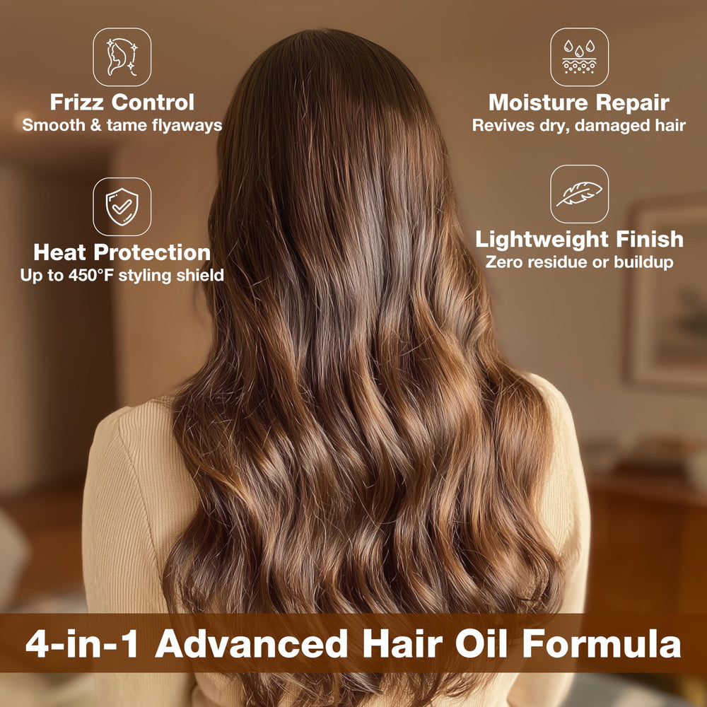 GK HAIR Oil evenly distributes in a lightweight styling formula