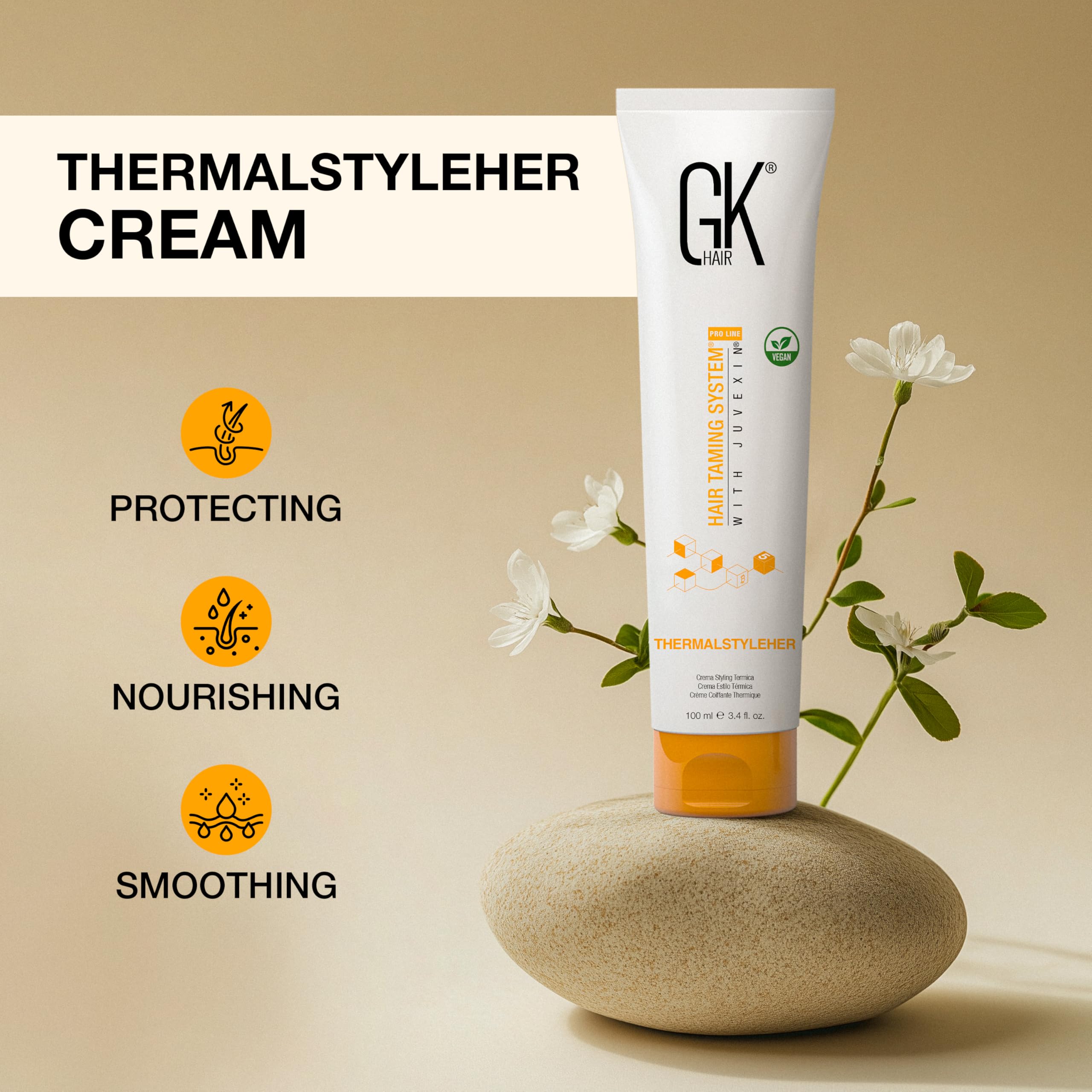 GK HAIR ThermalStyleHer silicone-natural-oils highlight nourishing components